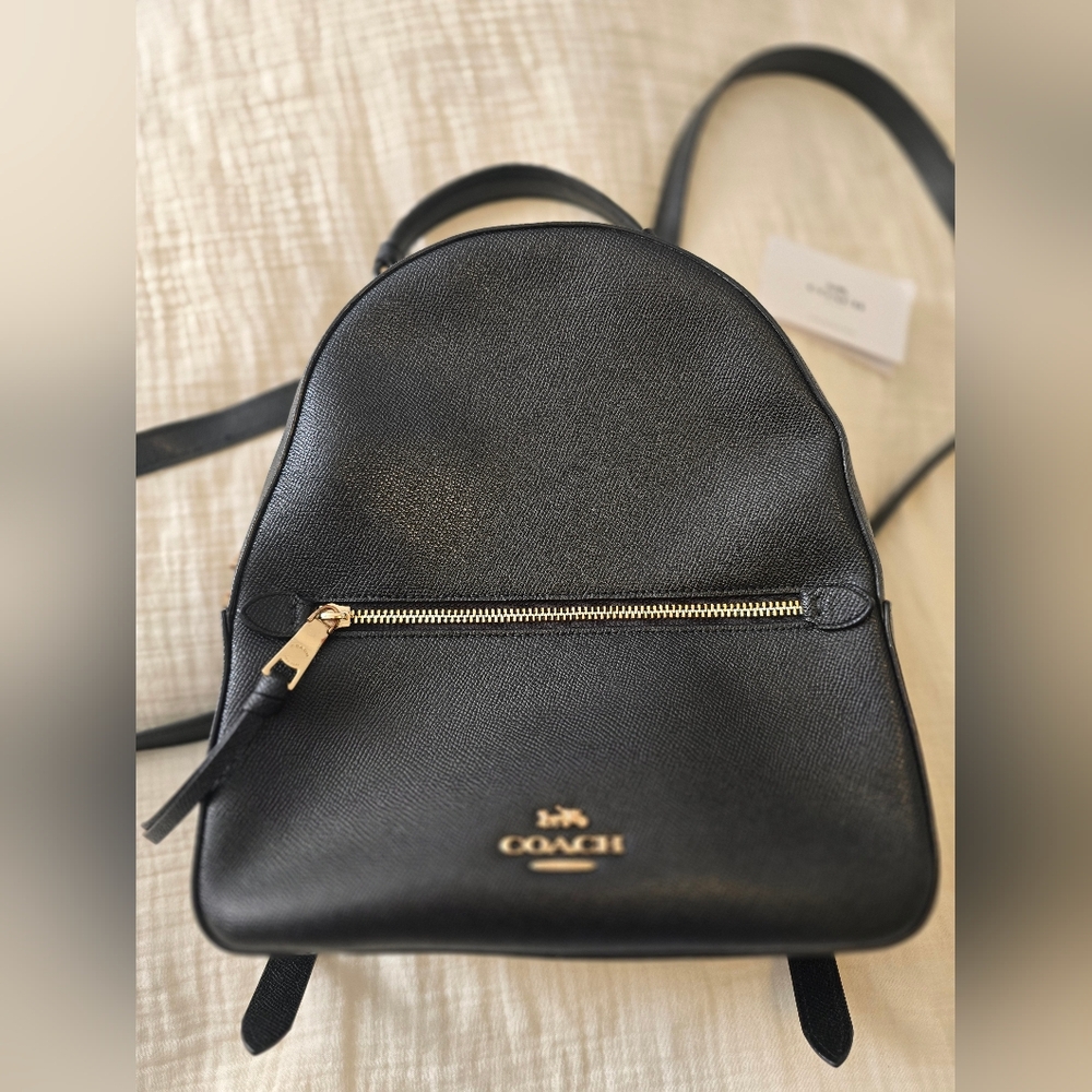Coach - Black Pebbled Leather Mini Backpack
